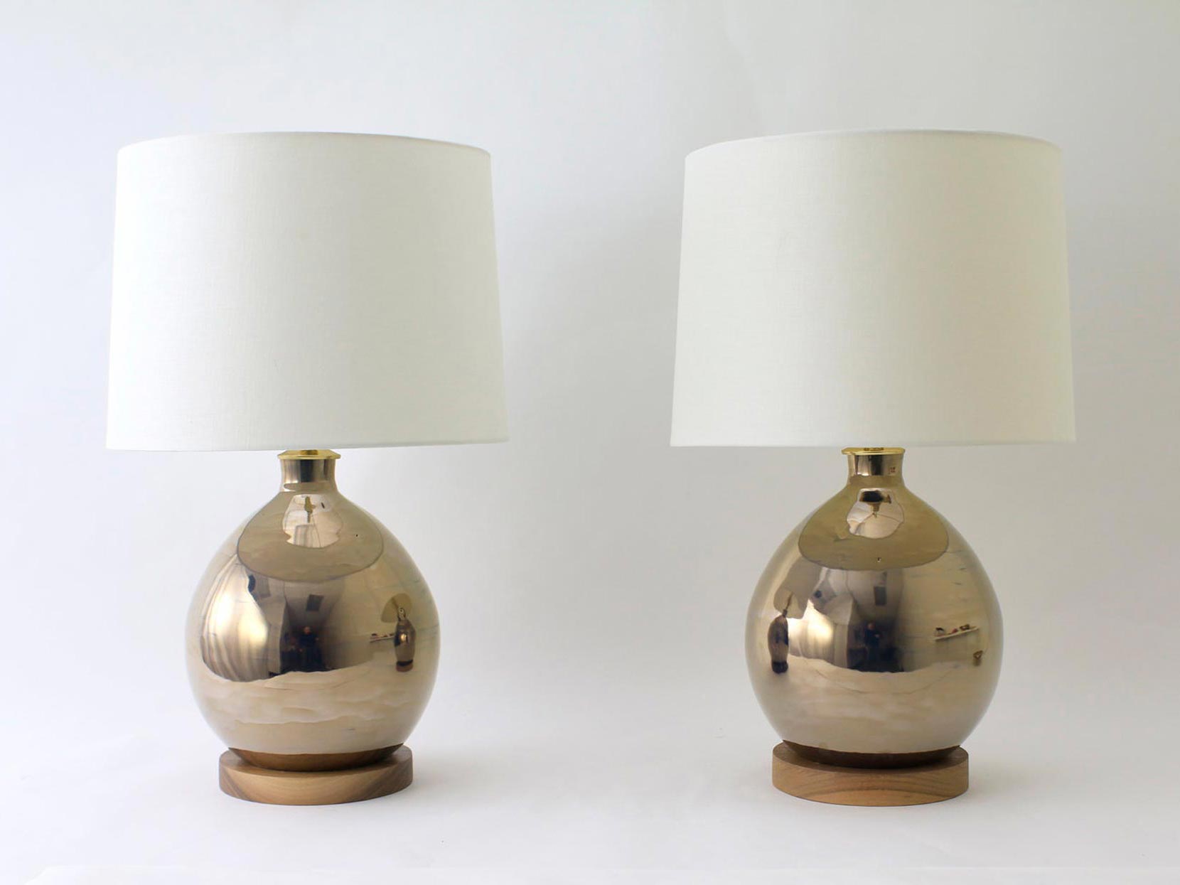 Beeville Platinum Luster Table Lamps