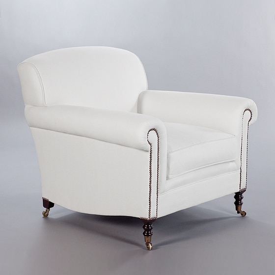 Full Scroll Arm Signature Chair. Monica James & Co. Miami Design District, South Florida. Local nation wide delivery.