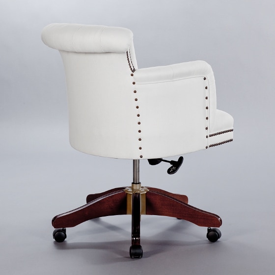 Fully Upholstered Captains Chair. Monica James & Co. Miami Design District, South Florida. Local nation wide delivery.