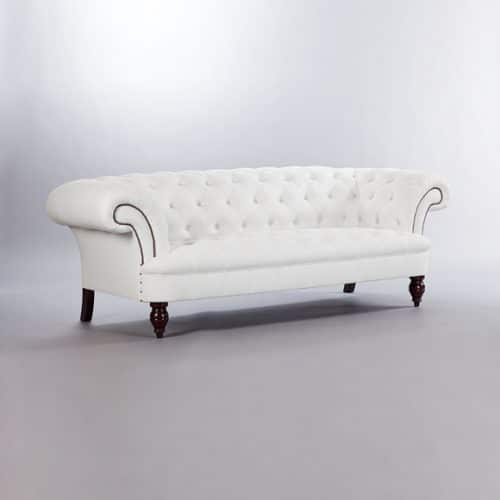 Buttoned Chesterfield Sofa. Monica James & Co. Miami Design District, South Florida. Local nation wide delivery.