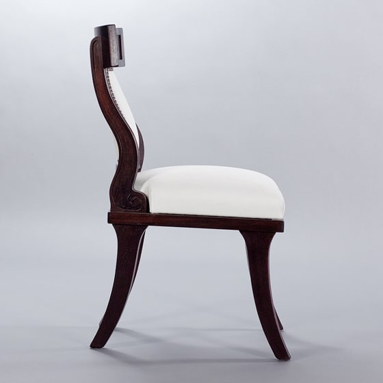 Klysmos Side Chair. Monica James & Co. Miami Design District, South Florida. Local nation wide delivery.
