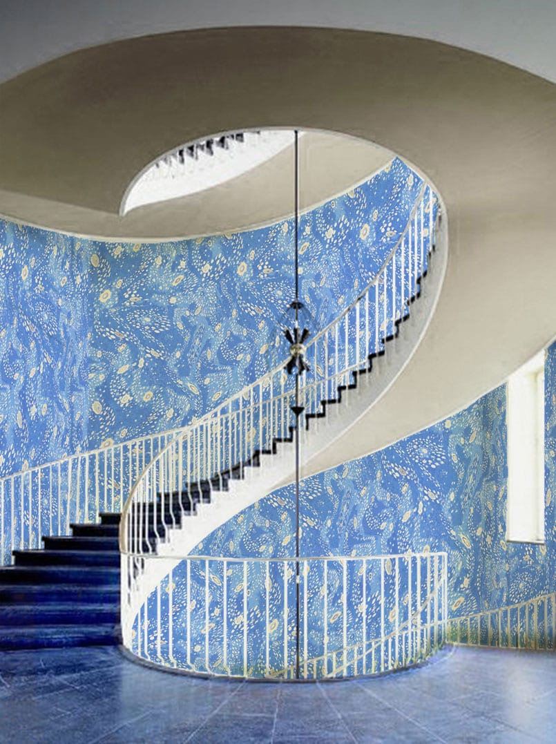 Jennifer Shorto - Constellation Blue Wallpaper| Monica James & Co | Miami Design District