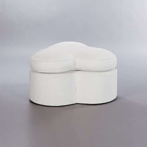Cloverleaf Pouffe. Monica James & Co. Miami Design District, South Florida. Local nation wide delivery.