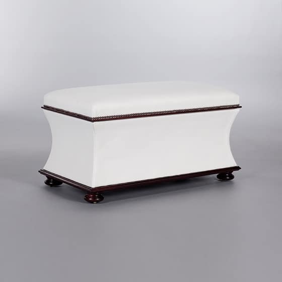 Belville Ottoman. Monica James & Co. Miami Design District, South Florida. Local nation wide delivery.