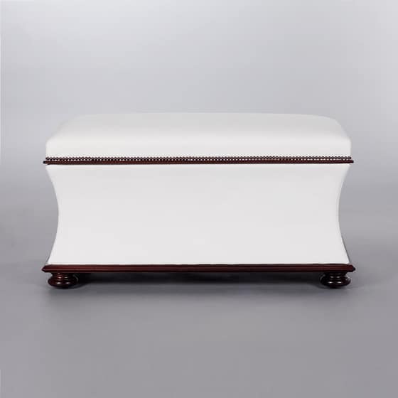 Belville Ottoman. Monica James & Co. Miami Design District, South Florida. Local nation wide delivery.