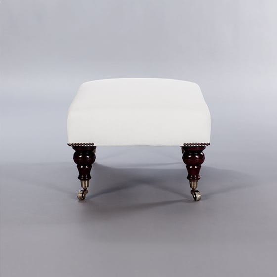 Edwardian Stool (Unbuttoned). Monica James & Co. Miami Design District, South Florida. Local nation wide delivery.