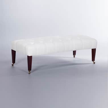 Signature Bench (Buttoned). Monica James & Co. Miami Design District, South Florida. Local nation wide delivery.