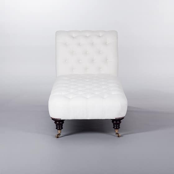 Irish Chaise (Buttoned). Monica James & Co. Miami Design District, South Florida. Local nation wide delivery.