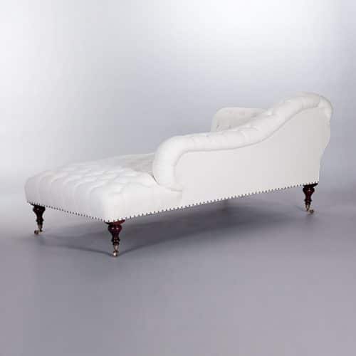Elphinstone Chaise (Buttoned). Monica James & Co. Miami Design District, South Florida. Local nation wide delivery.