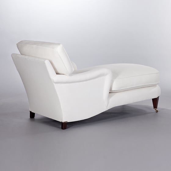 George Smith with Loose Back and Seat Cushion Chaise. Monica James & Co. Miami Design District, South Florida. Local nation wide delivery.