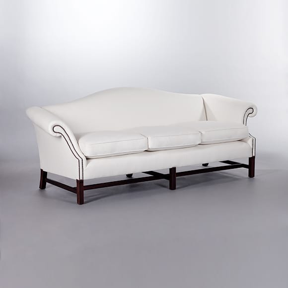Chippendale with Seat Cushions Sofa. Monica James & Co. Miami Design District, South Florida. Local nation wide delivery.